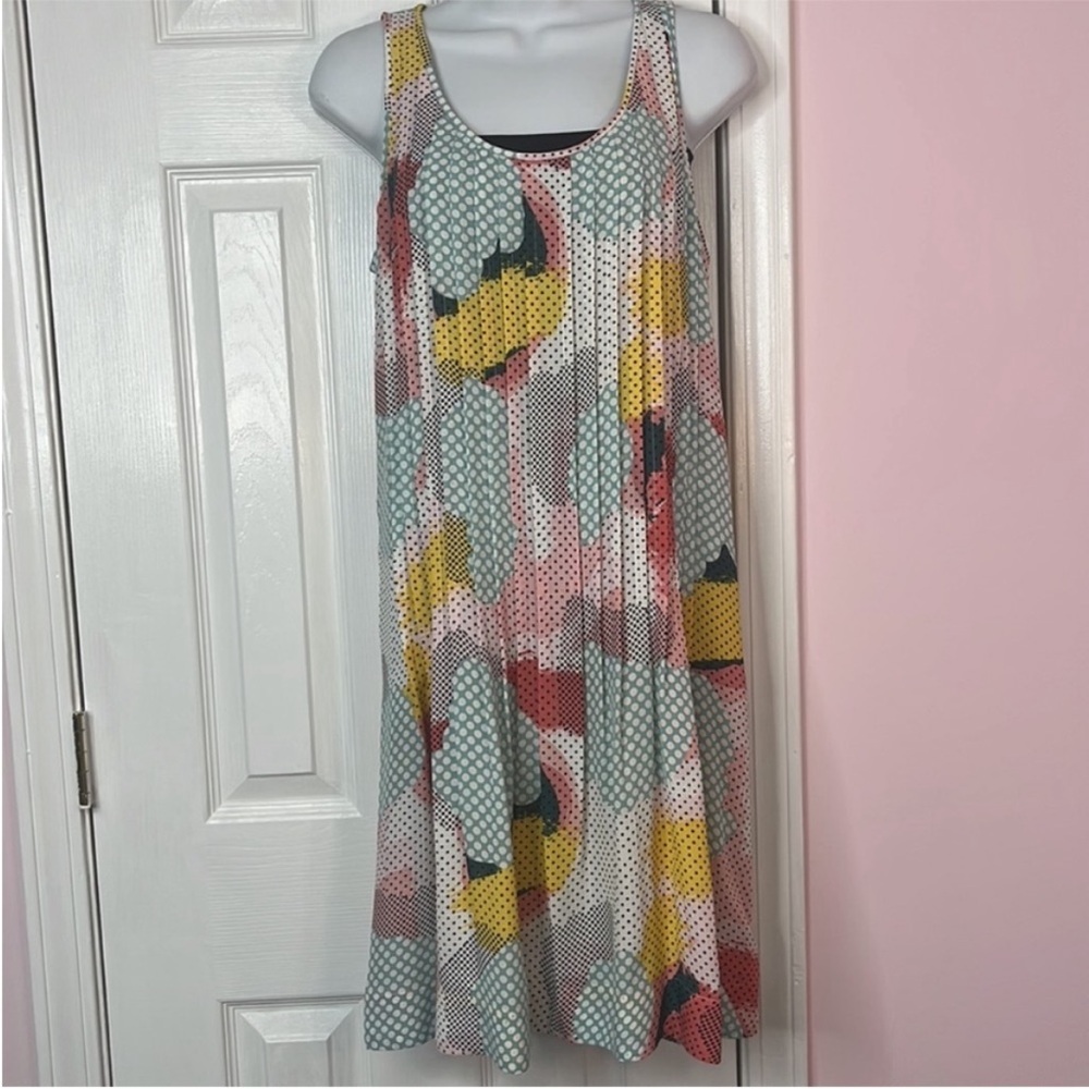 Polka Dots and Pleats Dress Pop Art Swing 1. State Size Medium